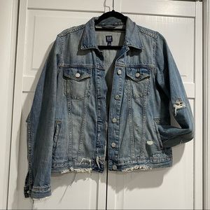 GAP Distressed Jean Jacket